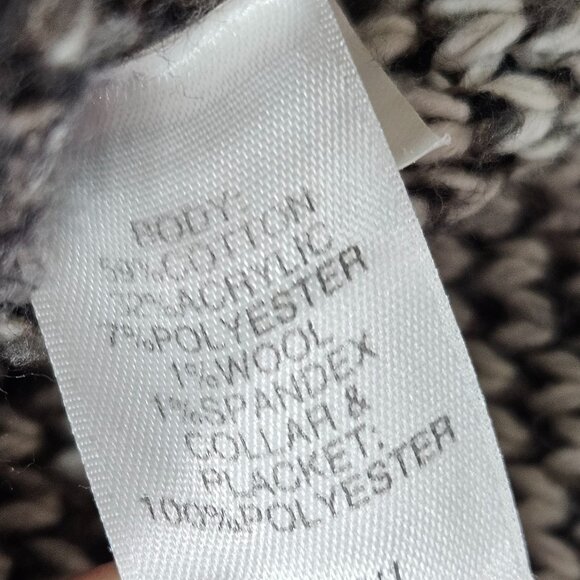 J Jill Cardigan Womens Small Brown Gray Long Line Faux Fur Trim Duster Coatigan - Picture 5 of 8